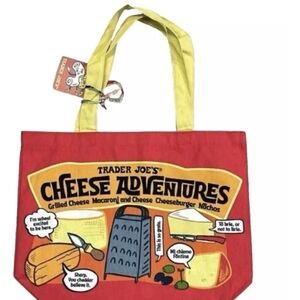 Trader Joe's Cheese Adventures Red Tote Bag